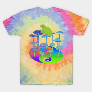 Frog Mushroom Yin Yang Psychedelic Tie Dye T-Shirt